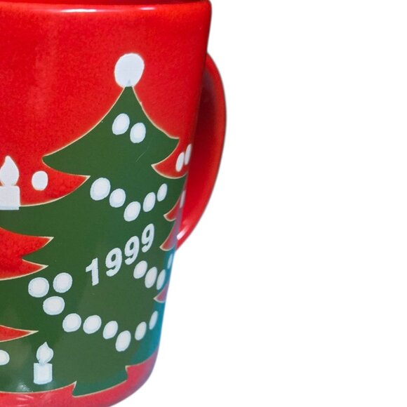 Waechtersbach Christmas Tree 1999 Mug Red Green Design Germany Vintage AS IS - Picture 10 of 16